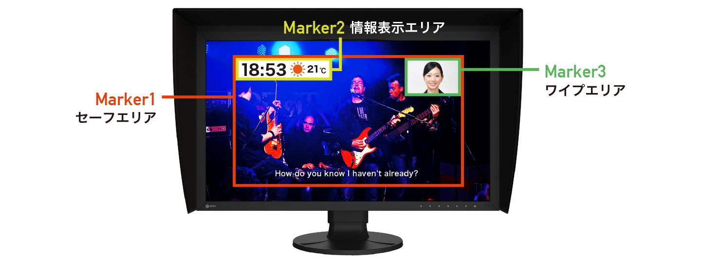 EIZO エリアマーカー機能を搭載